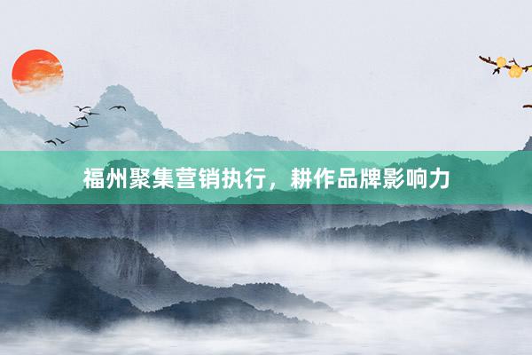 福州聚集营销执行，耕作品牌影响力